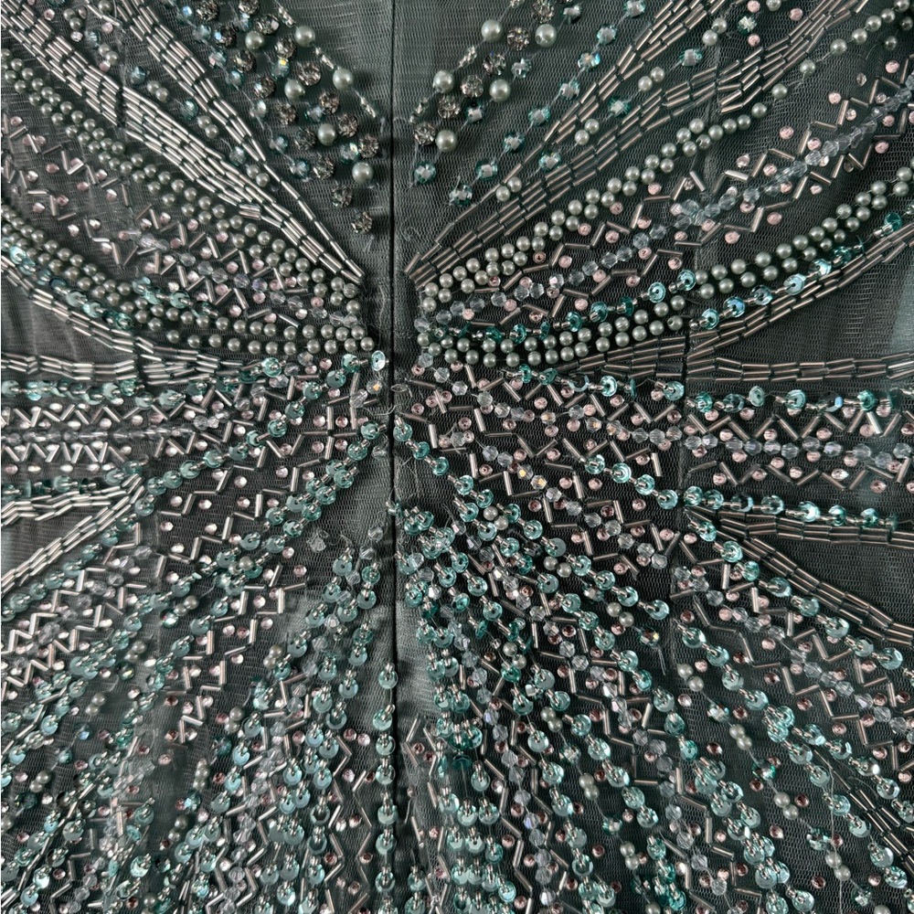 Beautiful Dubai turquoise/blue dress size 10 - Picture 11 of 12